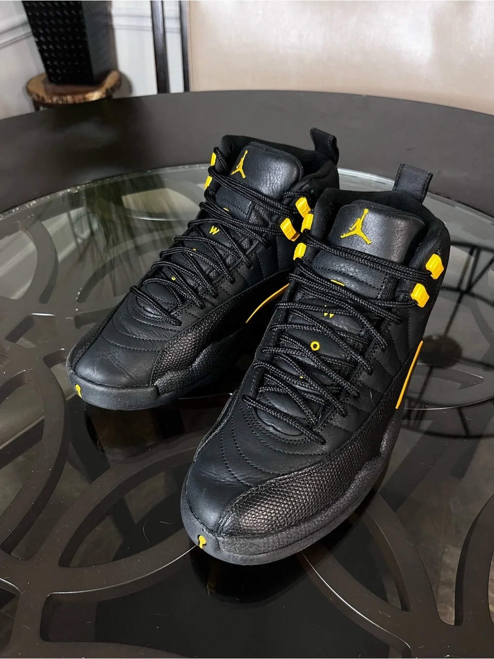 Nike Air Jordan 12 Retro Black Taxi Men's Size 9.5